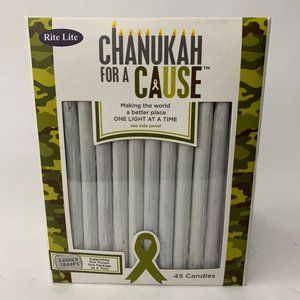 Rite Lite 45 Hanukkah Candles for a Cause Supporting Kosher Troops 5 Inches High